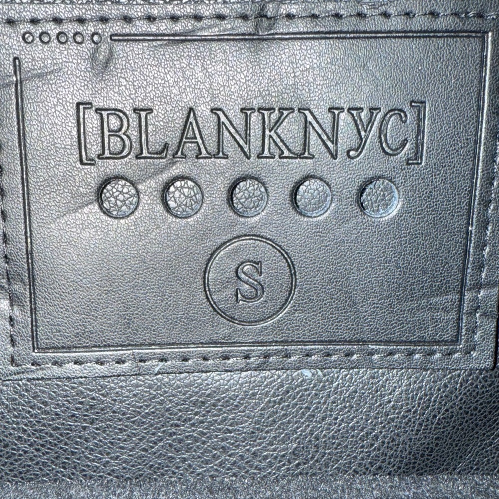 BLANKNYC High Standard Vegan Faux-Leather Crop Moto Jacket Black Size S Small - Picture 7 of 10